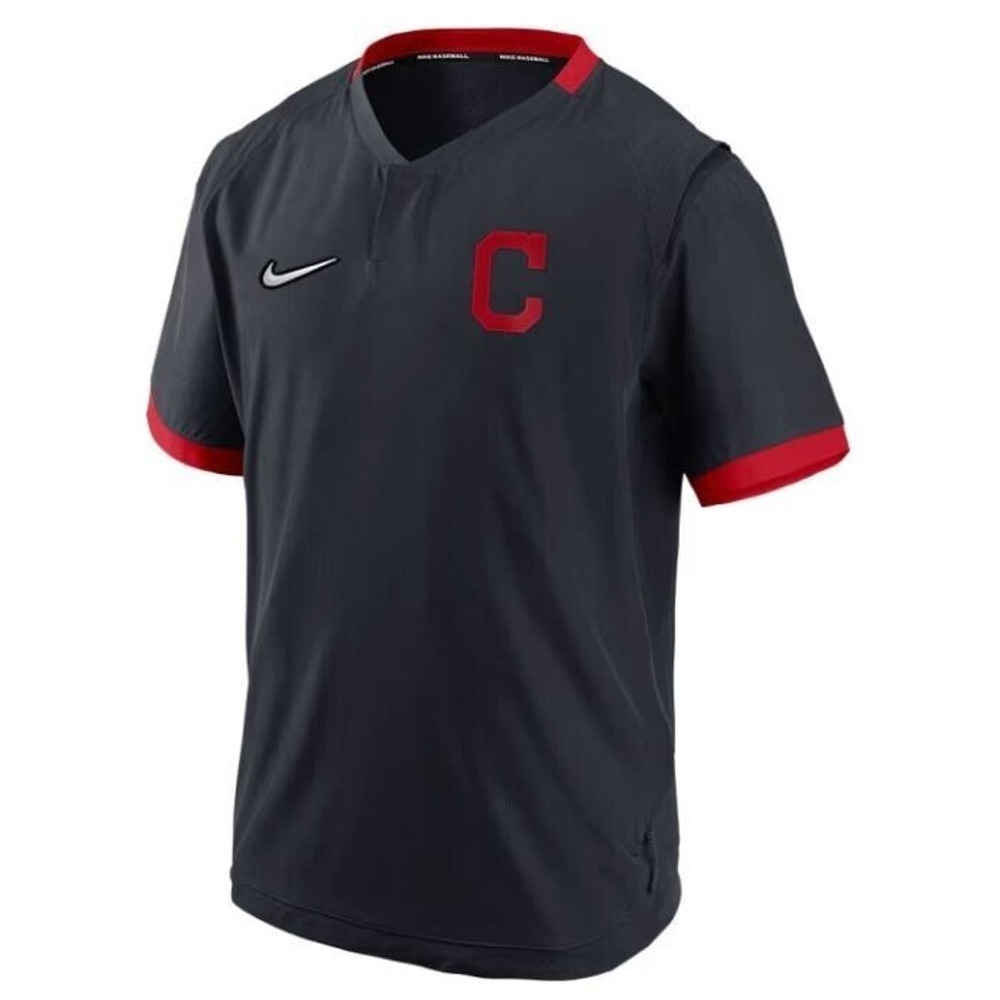 NWT Nike Baseball Cleveland Guardians Short Sleeve Pullover Men's Small Jacket